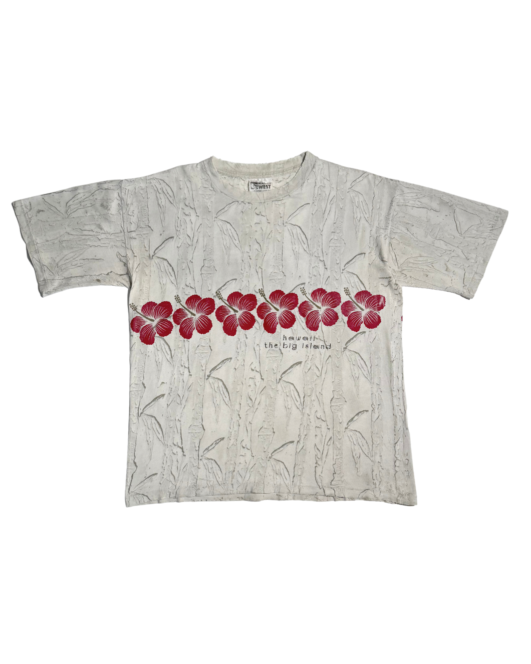 90s Hawaii The Big Island nature all over print tee
