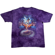 Load image into Gallery viewer, The Mountain Purple acid dyed fairy tee
