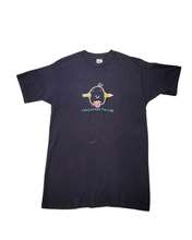 Load image into Gallery viewer, 90s Education victim embroidery navy tee
