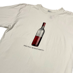 Half full or Half empty wine bottle tee