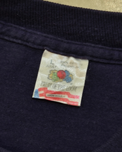 Load image into Gallery viewer, 90s Education victim embroidery navy tee
