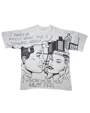 Load image into Gallery viewer, Roy Lichtenstein Pop Art "I Know How You Must Feel, Brad..." Bootleg inspired AOVP Tee
