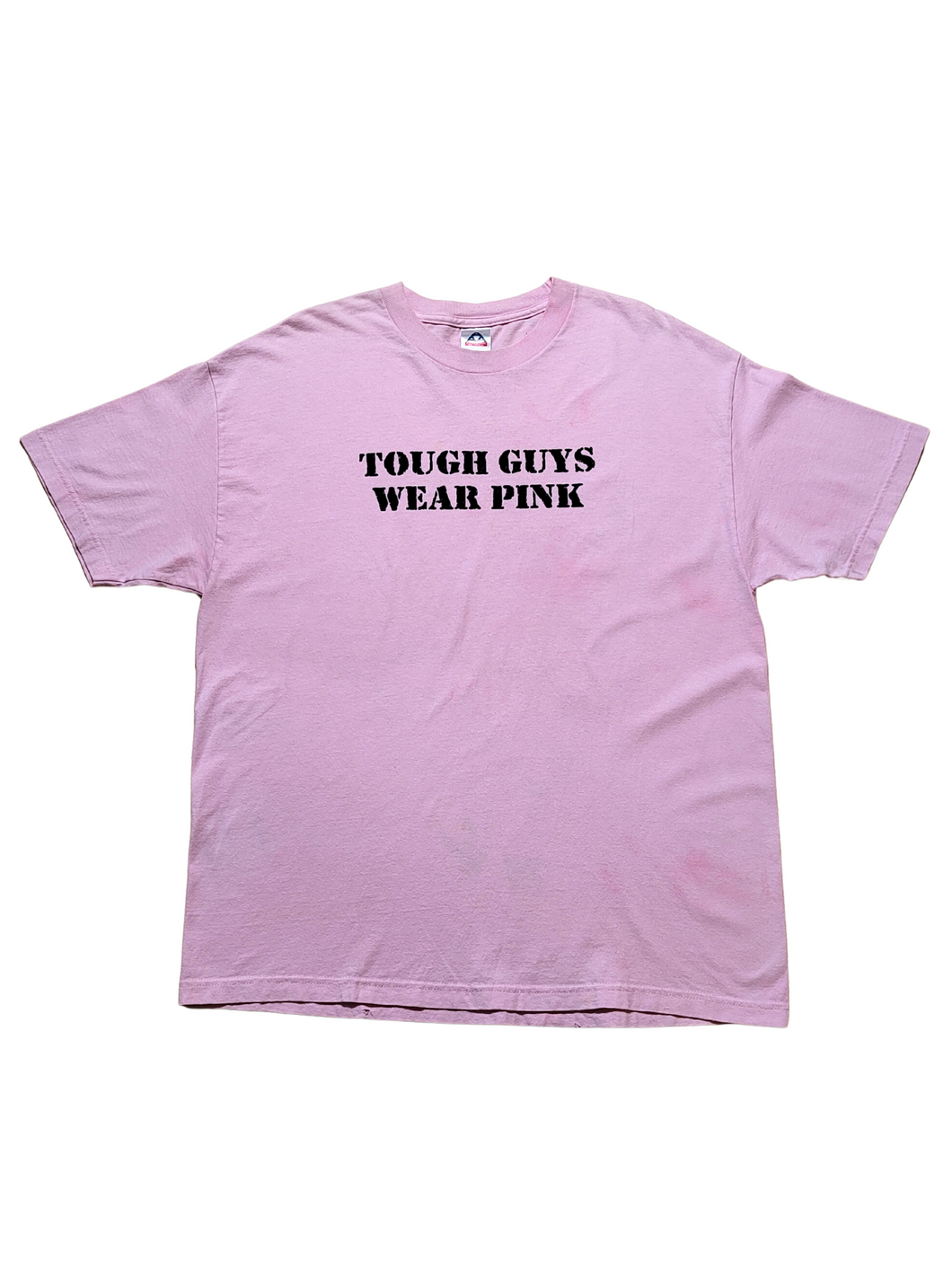 tough guys wear pink tee