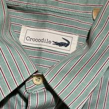 Load image into Gallery viewer, Crocodile mint stripes shirt⁠

