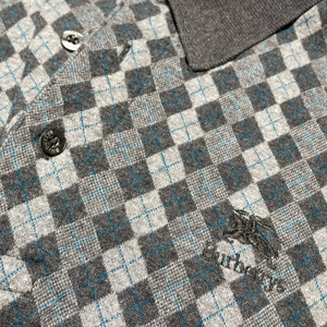 Burberry diamond pattern L/S polo shirt⁠