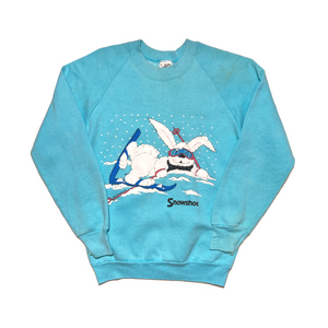 Snowshoe light blue sweatshirt with puffy print ⁠