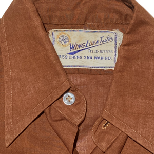 70s Made in Hong Kong Brown Shirt
