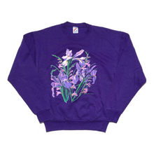 Load image into Gallery viewer, Purple Floral illustration sweatshirt ⁠
